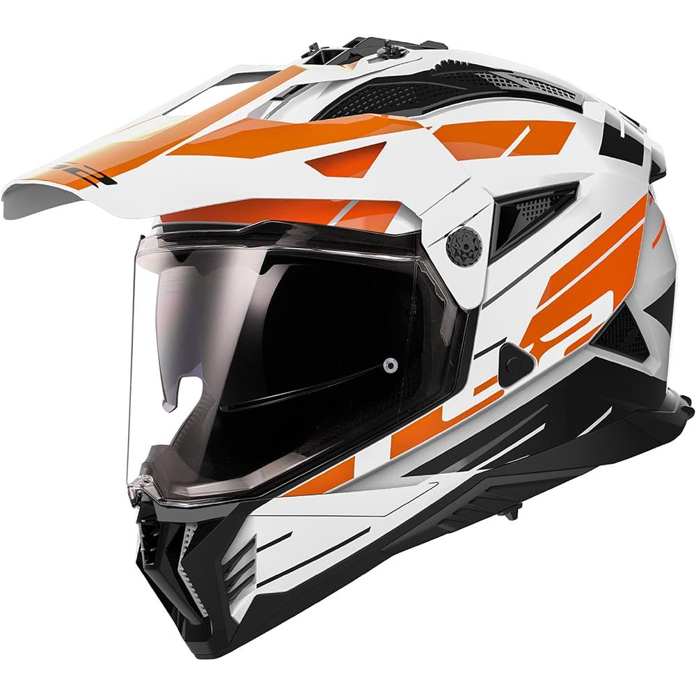 LS2 Motocrosshelme Pioneer II Namib white orange M von LS2