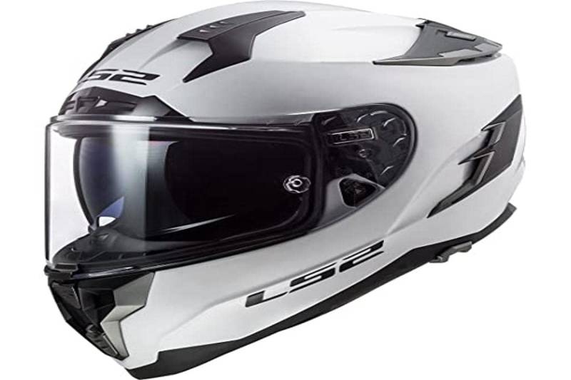 LS2 Motorradhelm FF327 CHALLENGER SOLID Weiss, Weiss, XL von LS2