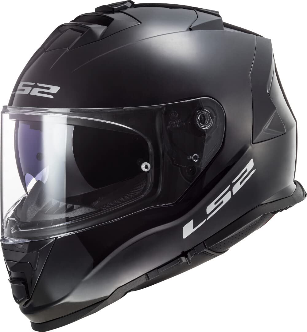 LS2 Motorradhelm FF800 STORM SOLID GLOSS BLACK, Schwarz, XXXL von LS2