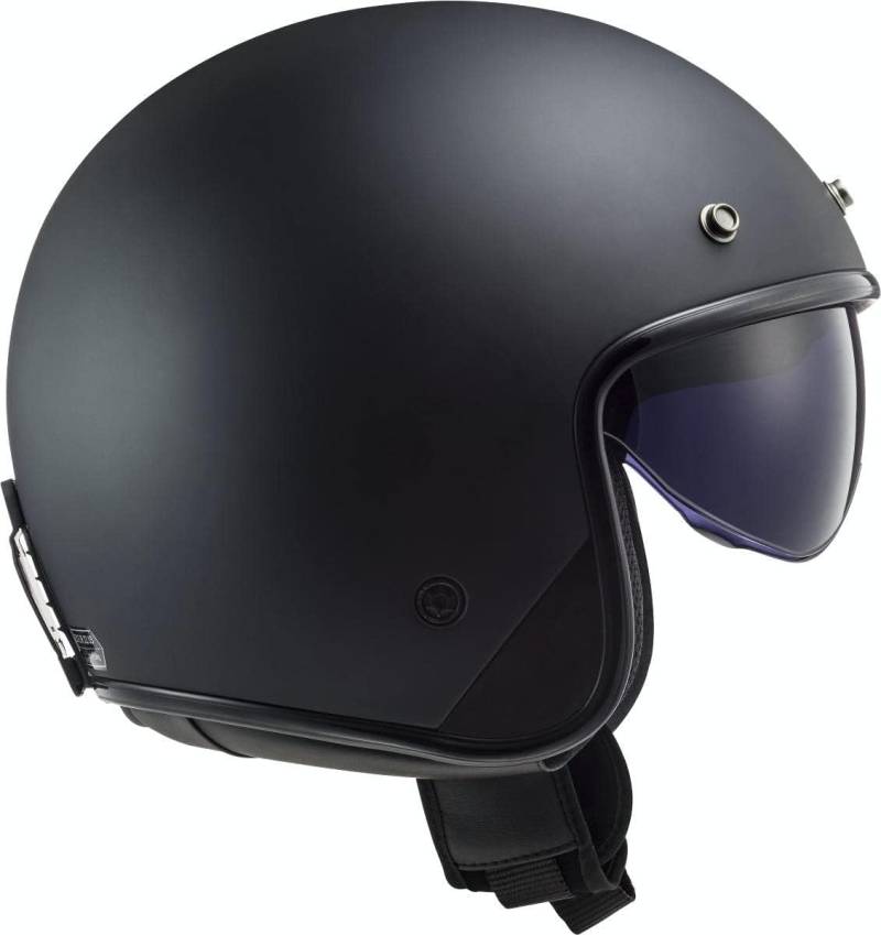 LS2, Jet-Motorradhelm BOB SOLID Matt Black, S von LS2