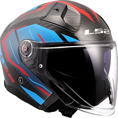 LS2 OF603 Infinity II Carbon Urus, Integralhelm - Schwarz/Blau/Rot - 3XL von LS2