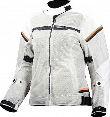 LS2 Riva, Textiljacke wasserdicht Damen - Hellgrau/Weiß/Orange - 3XL von LS2