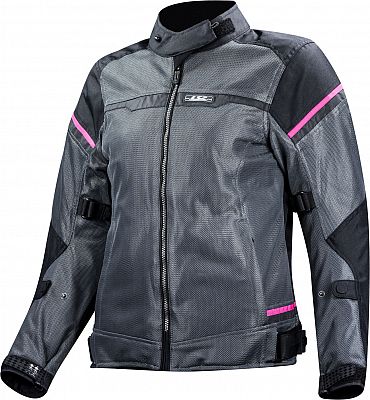 LS2 Riva, Textiljacke wasserdicht Damen - Schwarz/Dunkelgrau/Pink - 4XL von LS2