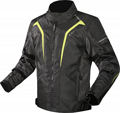 LS2 Sepang, Textiljacke wasserdicht - Schwarz/Neon-Gelb - 5XL von LS2