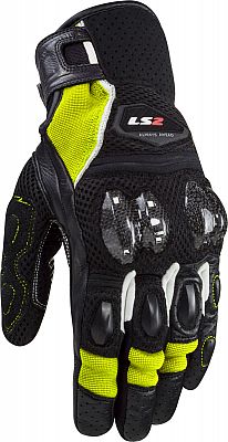 LS2 Spark II Air, Handschuhe - Schwarz/Neon-Gelb - S von LS2