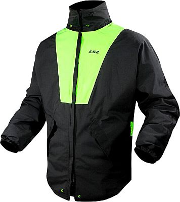 LS2 X-Rain, Regenjacke unisex - Schwarz/Neon-Gelb - 3XL-4XL von LS2