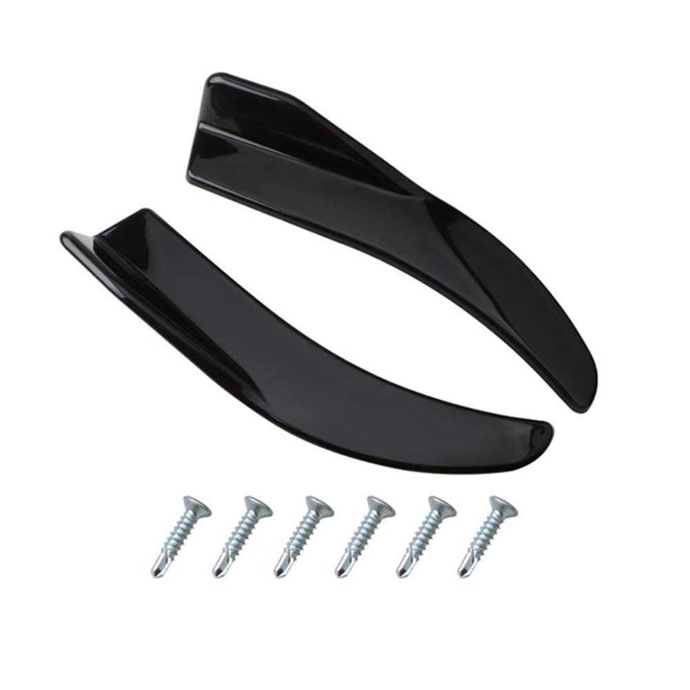 2 Stück Auto Frontstoßstange Spoiler, Universal Seitenschweller Heckschürze Spoiler Lippe Diffusor Splitter ABS Canard Protector Frontstoßstange Lip Zierleisten Abdeckungen Auto Styling Zubehör von LSGGTIM