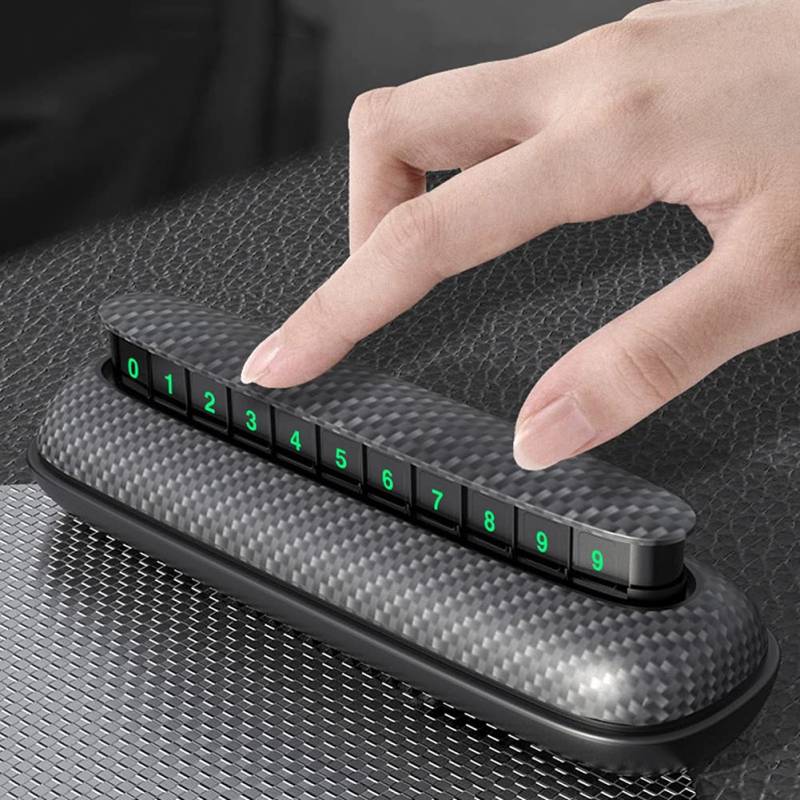 Luminous Auto Temporäre Parkkarte, Auto Telefonnummernschild Magnetische Temporäre Parkkarte Handynummer Stand Halter, Temporäre Stop Karte Car Temporary Park Telefonnummer Dashboard-Karte von LSGGTIM