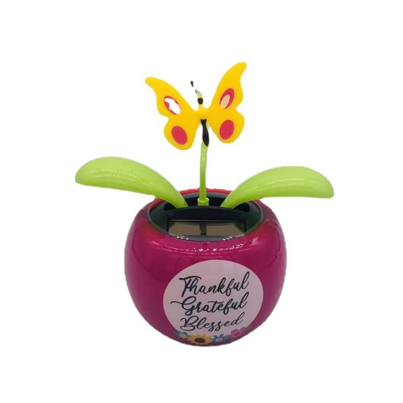 Solar Wackelfigur Blumen, Tanzende Blume Auto Armaturenbrett Deko Blumen Solarbetriebene Wackelblume Schüttelnde Wackelkopf Schwingende Blume Spielzeug für Auto Schreibtisch Büro, 11.5cmx10cmx7cm von LSGGTIM