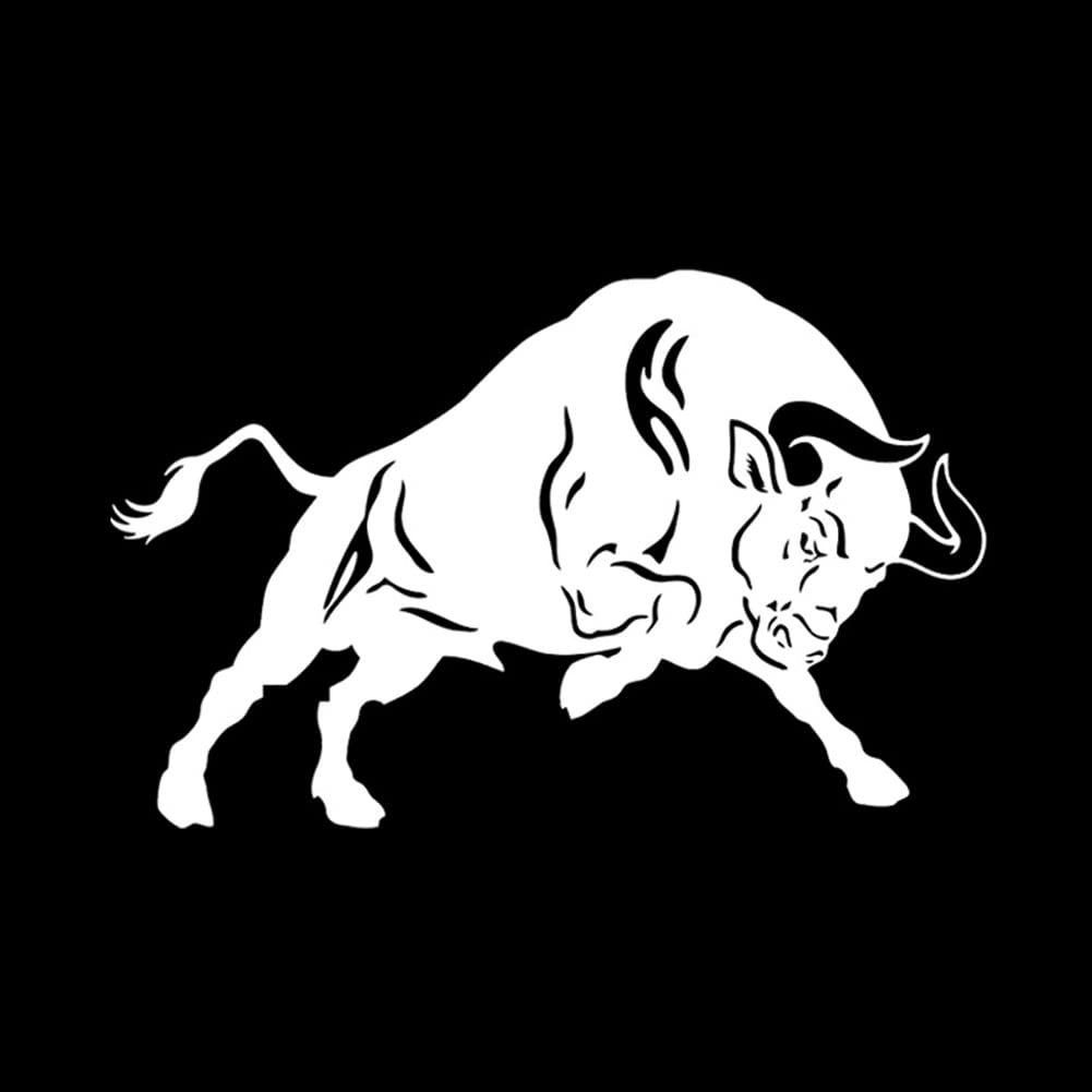 Stierkampf Auto Aufkleber, 2 Stück Bull Wütender Stier Aufkleber Heckscheibe Karosserie Aufkleber PVC Wasserdichtes Vinyl Sticker Bullmotiv Emblem Car Sticker Auto Styling Aufkleber, 15cmx9.2cm von LSGGTIM