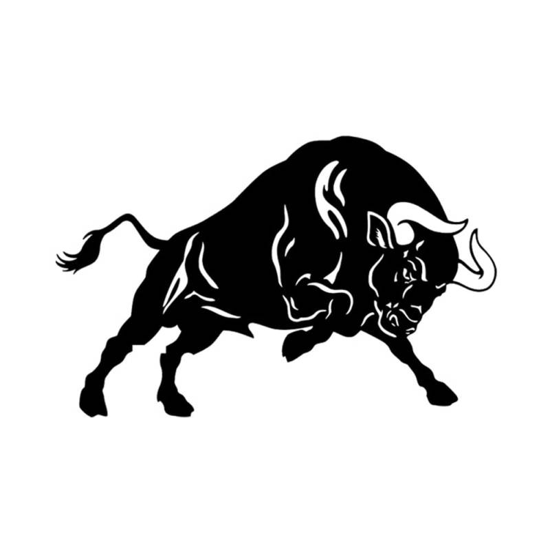 Stierkampf Auto Aufkleber, 2 Stück Bull Wütender Stier Aufkleber Heckscheibe Karosserie Aufkleber PVC Wasserdichtes Vinyl Sticker Bullmotiv Emblem Car Sticker Auto Styling Aufkleber, 15cmx9.2cm von LSGGTIM