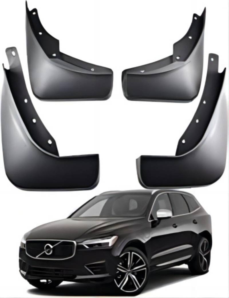 4 Stück Auto Schmutzfänger für Volvo XC60 Sports R-Design 2018-2020, Front Rear Splash Guards Dirt Flaps Car Styling Protect Accessories von LSHGTMM