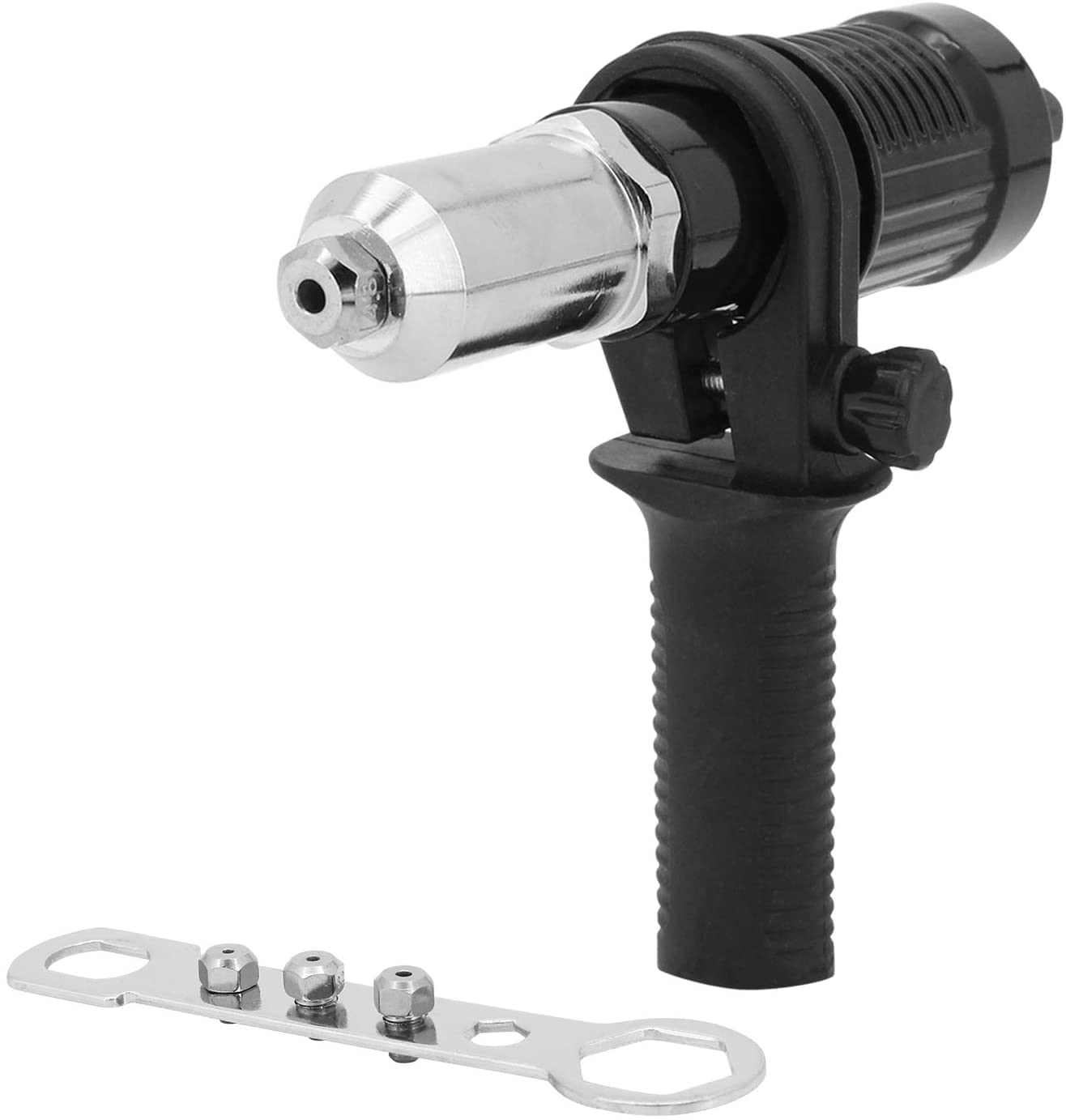 LSLANSOON Nietpistole Adapter Kit mit Griff Nietgerät Bohraufsatz Nietwerkzeug Werkzeug Einsatz Mutter für schnurlose elektrische Bohrmaschine von LSLANSOON