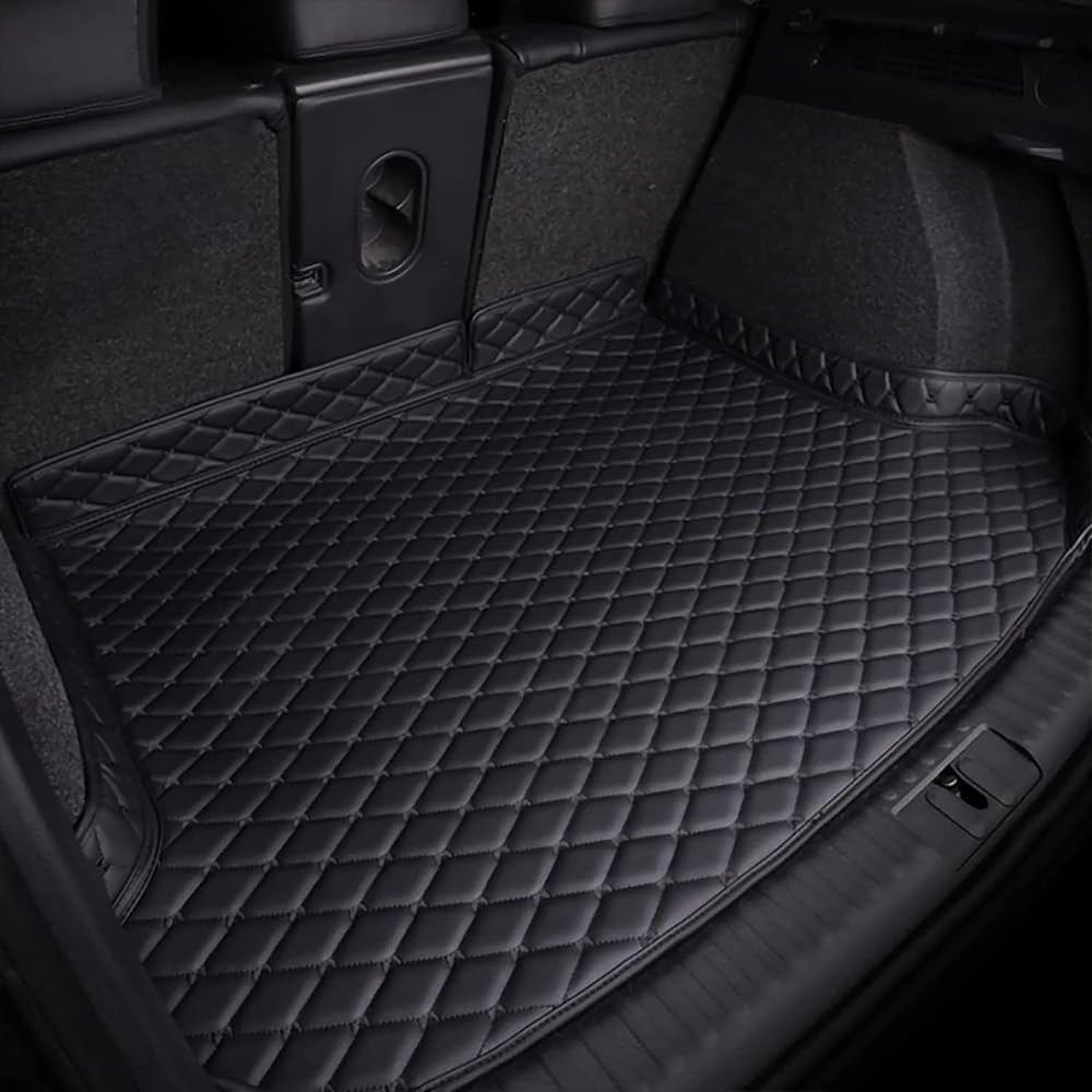 Auto Leder Kofferraummatte für Jaguar XF Wargon 2018-2024, Kofferraumschutz Schutzmatte wasserdichte zubehör,Black1 von LSMNB