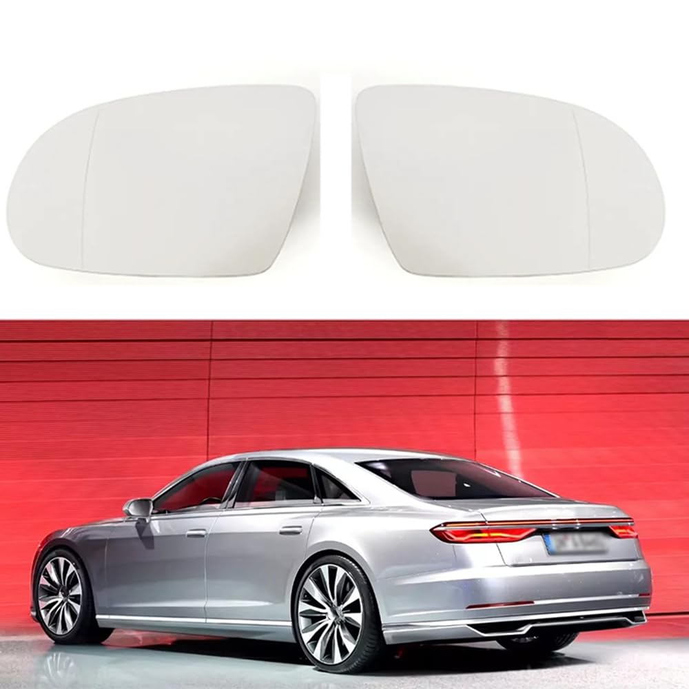 Autospiegelglas Für Audi A8 2010-2017, Außenspiegel Beheiztes Auto Seitenspiegelglas Weitwinkelspiegel zubehör,Left-Side von LSMNB