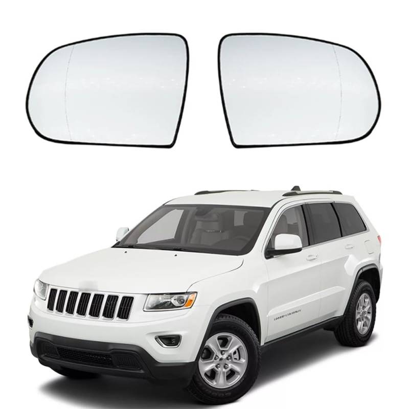 Autospiegelglas Für Jeep Cherokee 2014-2019, Außenspiegel Beheiztes Auto Seitenspiegelglas Weitwinkelspiegel zubehör,Left-Side von LSMNB