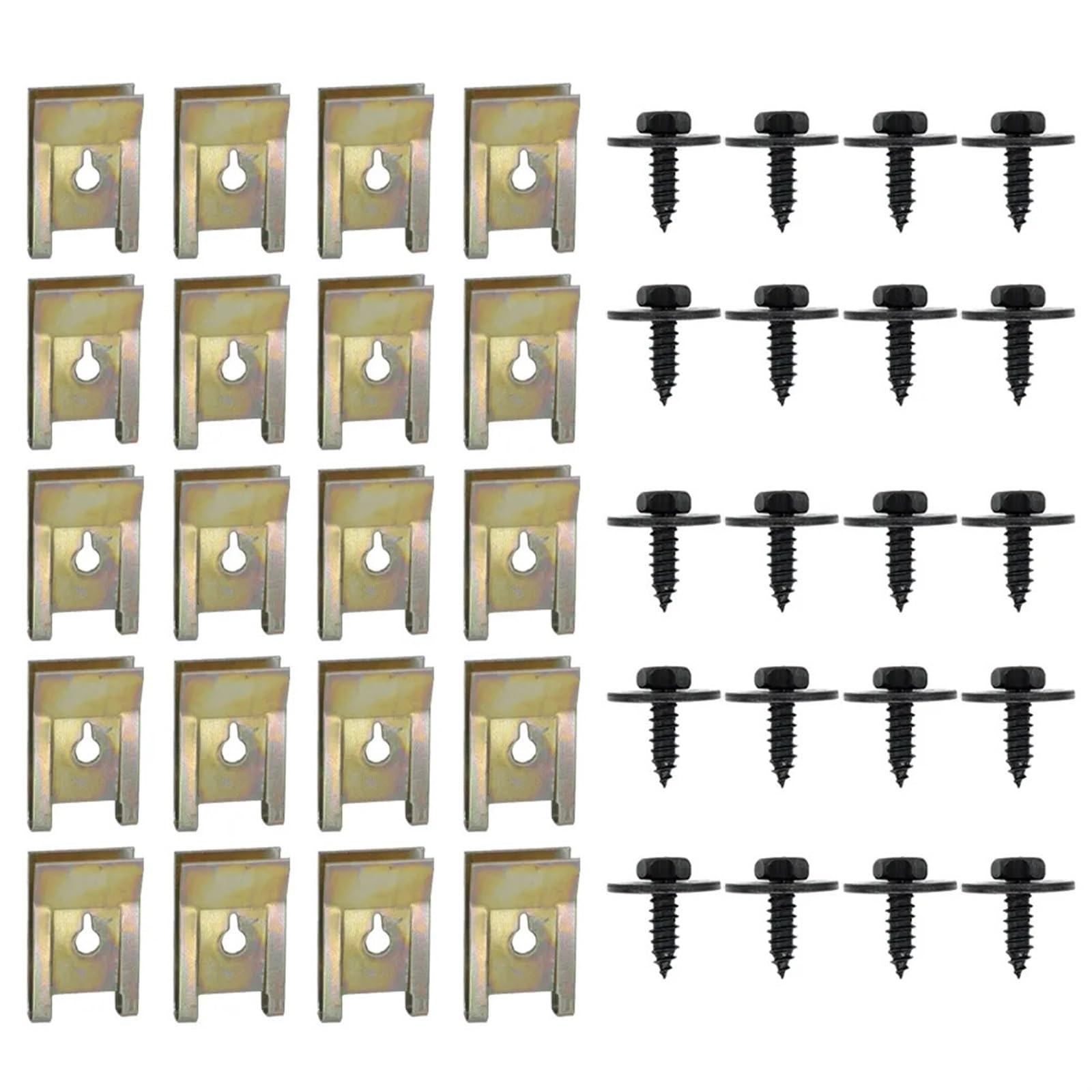 40 Stück Auto-Chassis-Motormutter-Befestigungsschraube Schild Stoßstangenschutz Kreuzschrauben kompatibel mit E46 E92 E90 F10 von LSMZCX