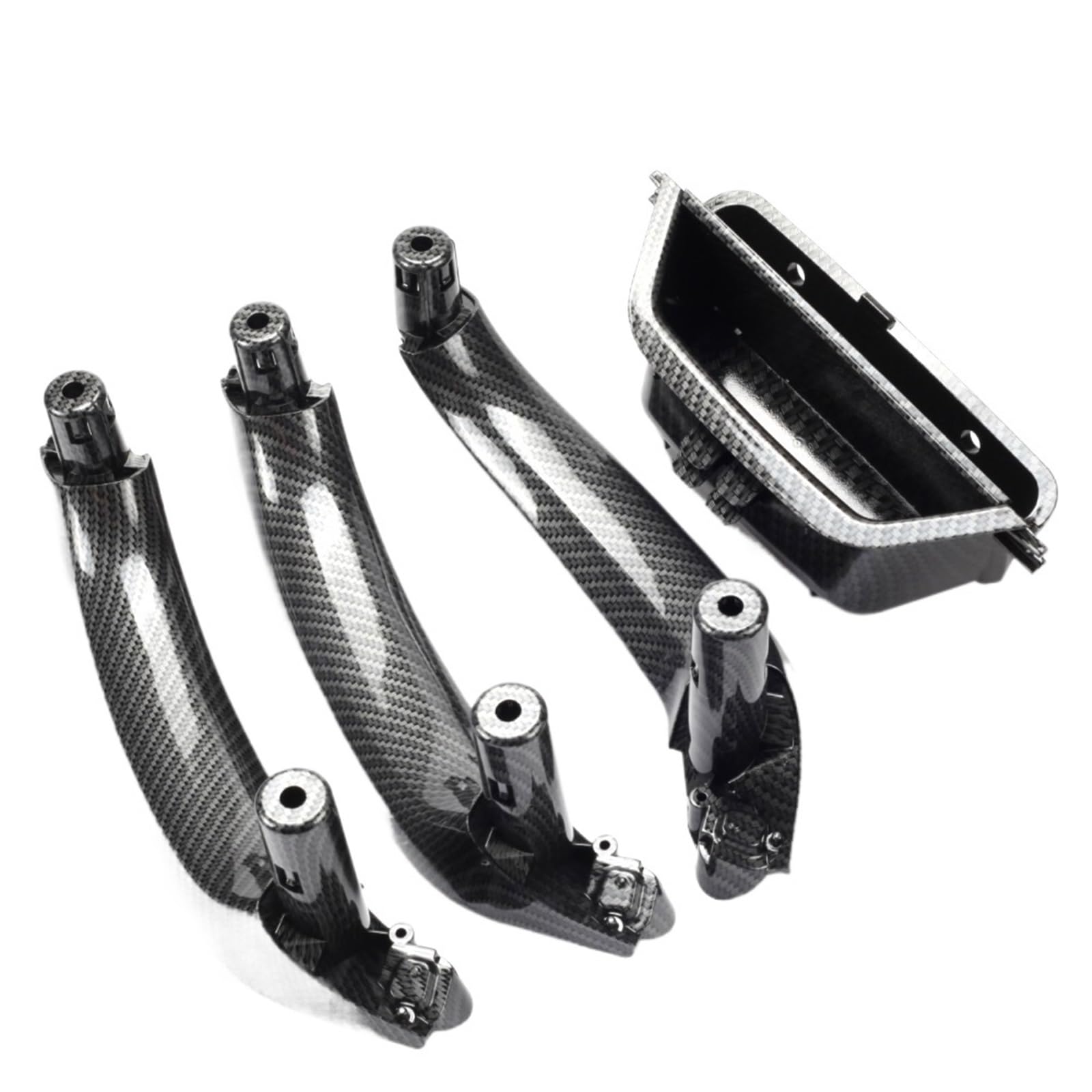 LHD RHD Autotürinnengriff vorne links Zugverkleidung Türinnenverkleidungsgriff 51417250307 Kompatibel mit X3 X4 F25 F26 2010-2016(RHD Carbonfiber Set) von LSMZCX