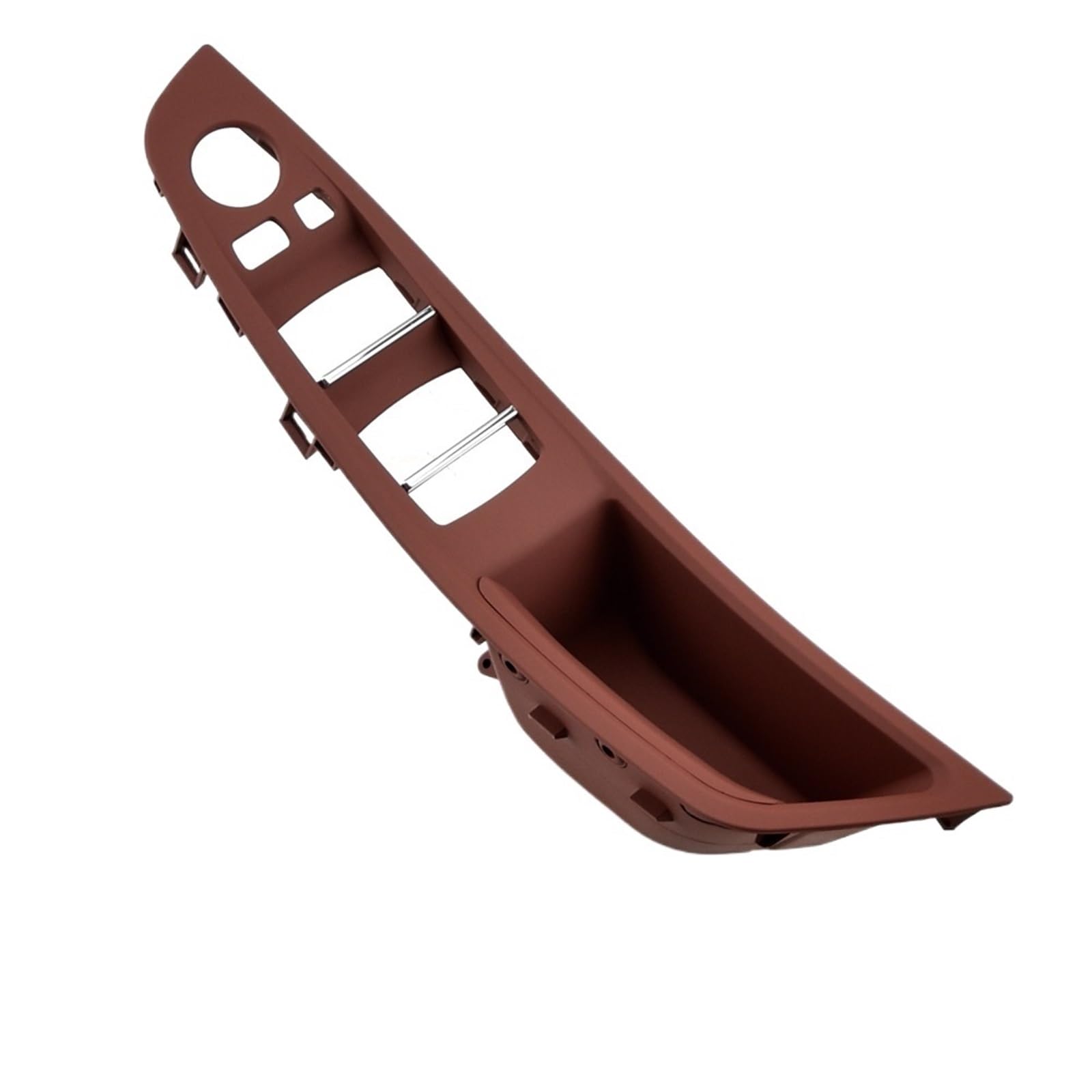 Rechtslenker RHD kompatibel mit 5er F10 F11 Grau Beige Schwarz Auto Innentür Griff Panel Pull Trim Cover(Redbrown RHD) von LSMZCX