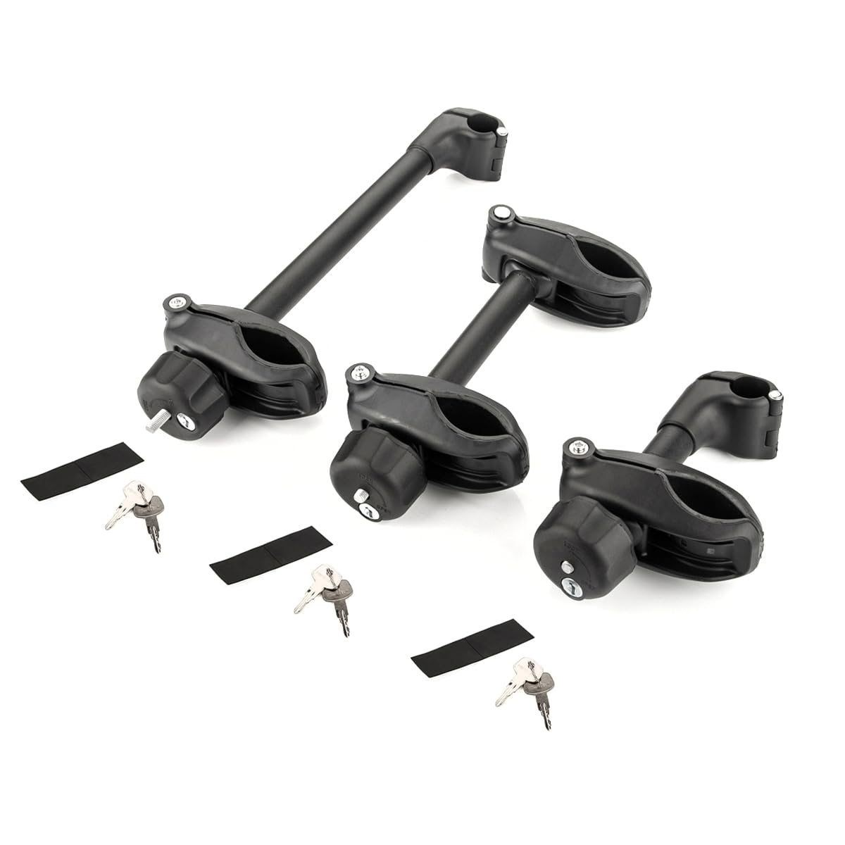 LST 3er Set Rahmenh für Fahrradträger 21 + 29 + 42 cm lang/kurz/beieitig Ø 25 mm abschließbar von LST