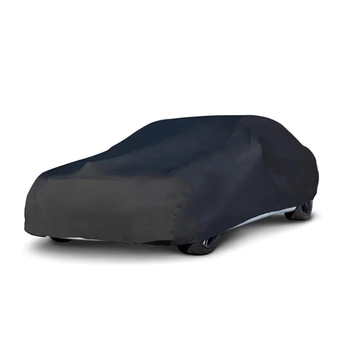 LST Autoabdeckung Indoor – lackschonende und Dehnbare Autogarage. Car Cover Innenbereich für Autohäuser und Endverbraucher. Auto Abdeckplane schützt vor Sonne, Staub. (Schwarz, M (410x130x120cm)) von LST