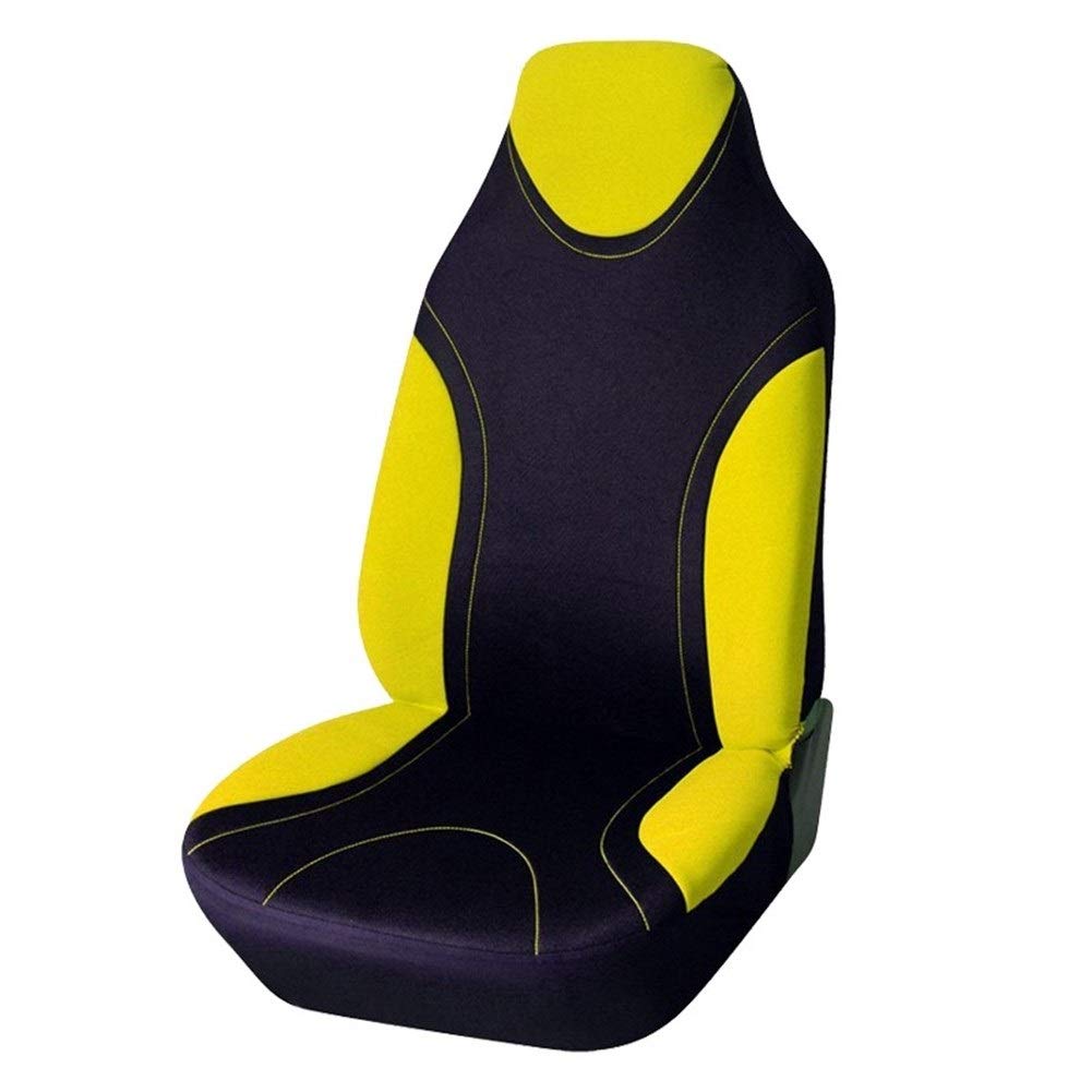 LSYHHXC Autositzbezüge Sitzbezug unterstützt High Back Bucket Autositzbezug, universell passend for die meisten Innenraum-Accessoires, Sitzbezug 917(Yellow) von LSYHHXC