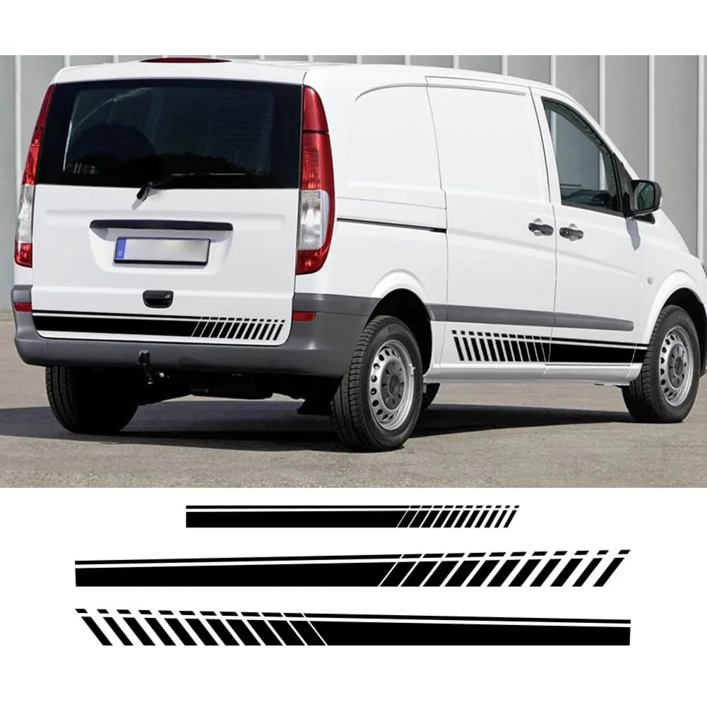 3-teilige Autoaufkleber, für M=ercedes B=ENZ Vito V-Klasse Viano W638 W639 W447 Marco, für Polo, für EQV Camper Van Vinyl-Aufkleber Tuning-Zubehör von LSZBYHOK