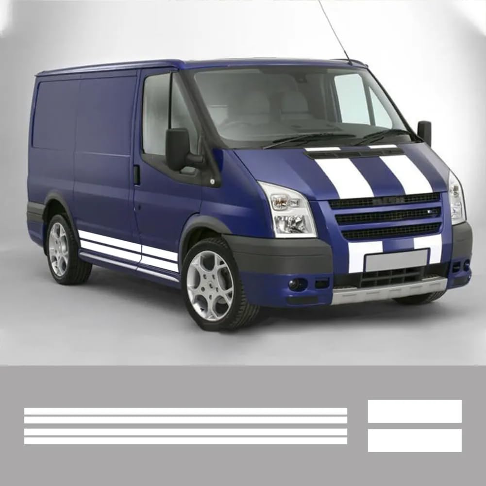 4 Teile/Los Auto Aufkleber, für Ford Transit MK6 MK7 Tuning Zubehör Schutz Camper Van Sport Grafik Vinyl Motorhaube Motor Aufkleber von LSZBYHOK