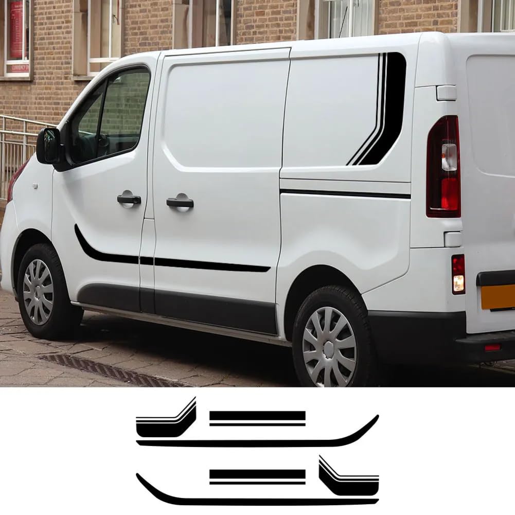 5 STÜCKE Auto Aufkleber, für Renault Trafic Vauxhall, für Opel Vivaro, für Talento Nissan NV300 Camper Van Vinyl Aufkleber Tuning Zubehör von LSZBYHOK