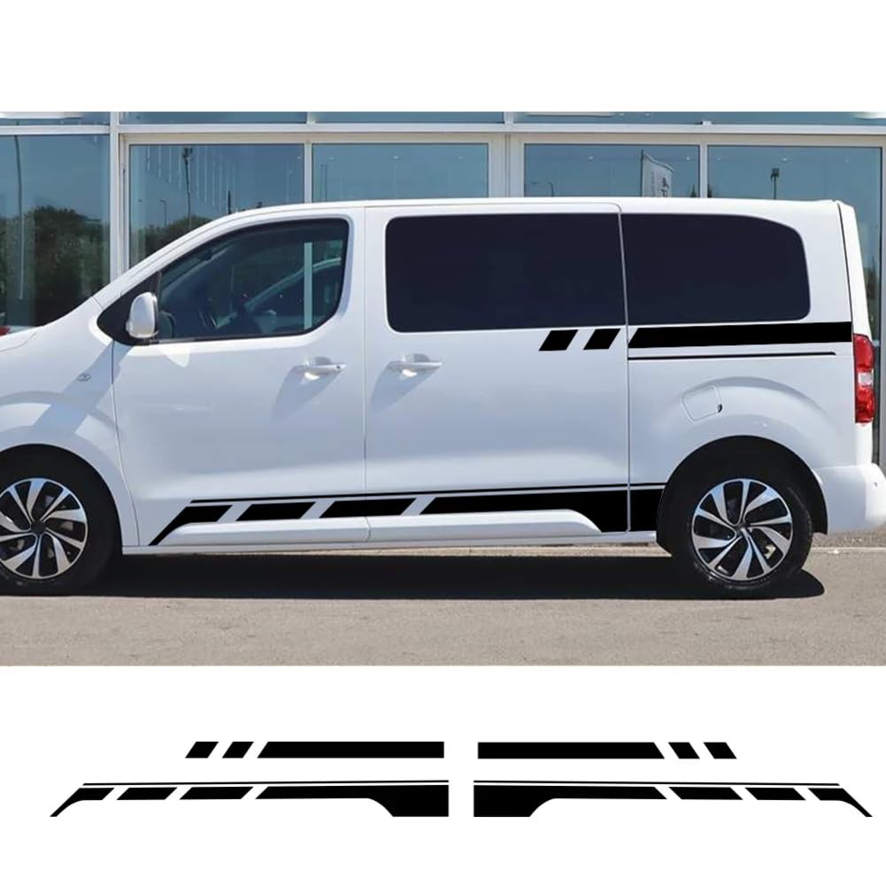 Auto Tür Seite Taille Linie Aufkleber Van Aufkleber, für Citroen Spacetourer E C4 XS M XL MPV Camper Minivan Auto Tuning Zubehör von LSZBYHOK