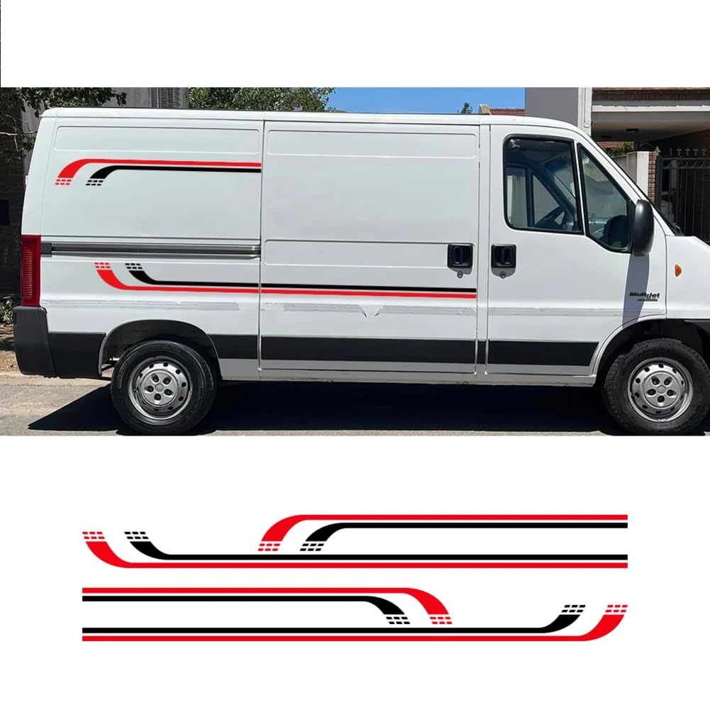 Seitenaufkleber für die Karosserie, für FIAT Ducato, für Peugeot, für Boxer, für Citroen Jumper, Camper Van, Streifen, Dekor, Abziehbilder, Auto-Tuning-Zubehör von LSZBYHOK