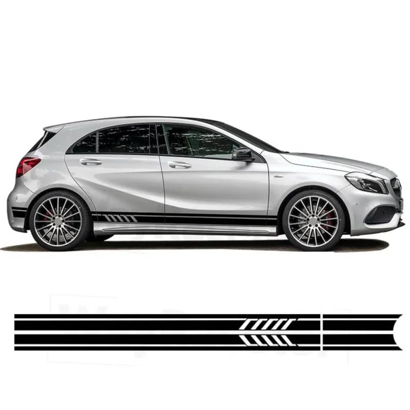 Tür Seitenstreifen Rock Aufkleber, für Mercedes Benz A Klasse W176 AMG A45 A180 A200 A220 2013-2018 von LSZBYHOK