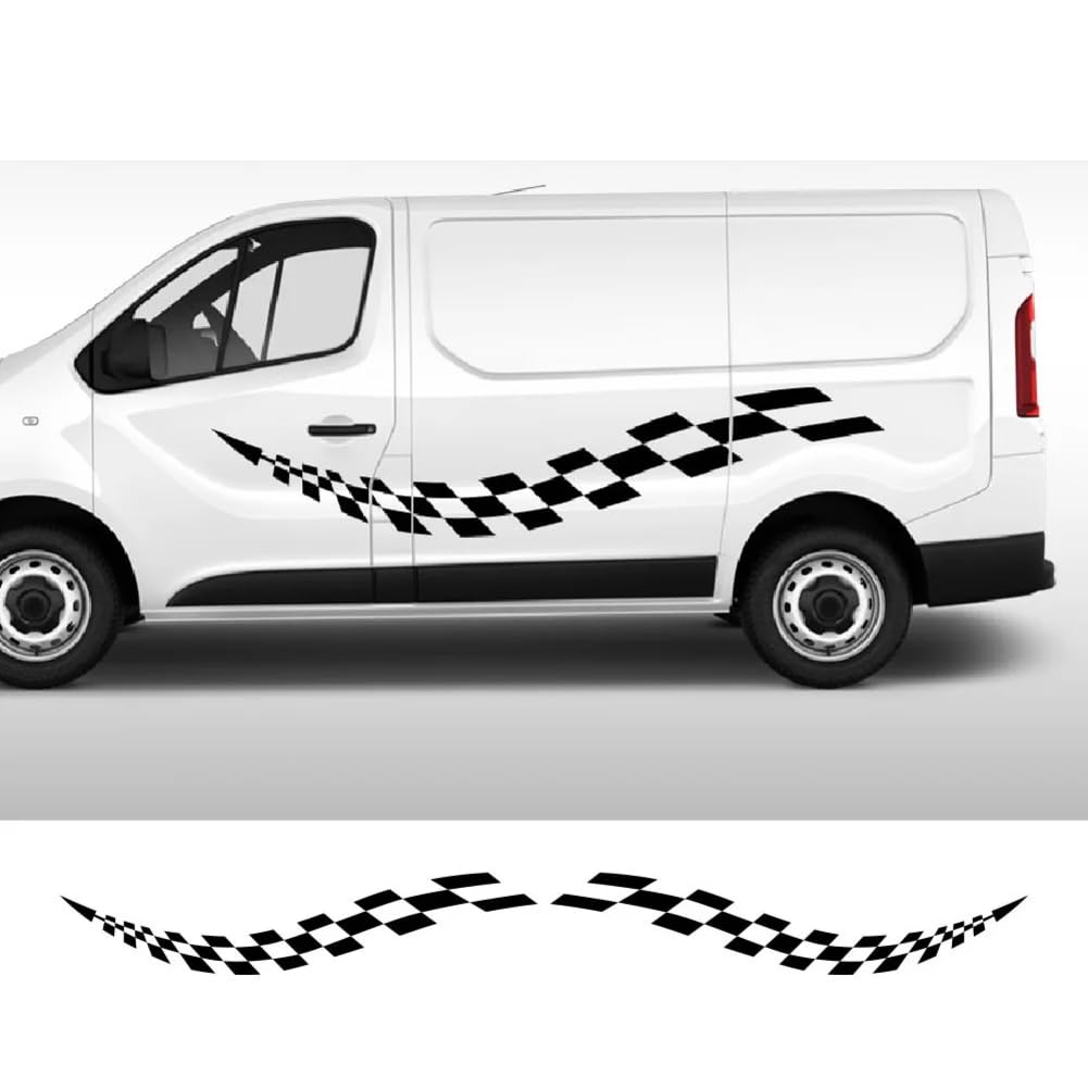 Van Karosserie Seitenaufkleber Auto Tuning Zubehör Camper Wohnmobil Wohnmobil Carava Auto DIY Racing Sport Dekor Grafik Vinyl Aufkleber von LSZBYHOK