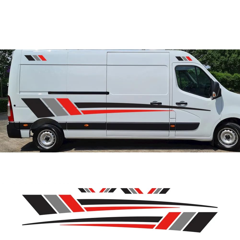 Van-Karosserieseitenaufkleber, für R=enault, für Master, für Nissan NV400, für Opel, für Vauxhall, für Movano, Car Camper-Grafikaufkleber, Auto-Tuning-Zubehör von LSZBYHOK