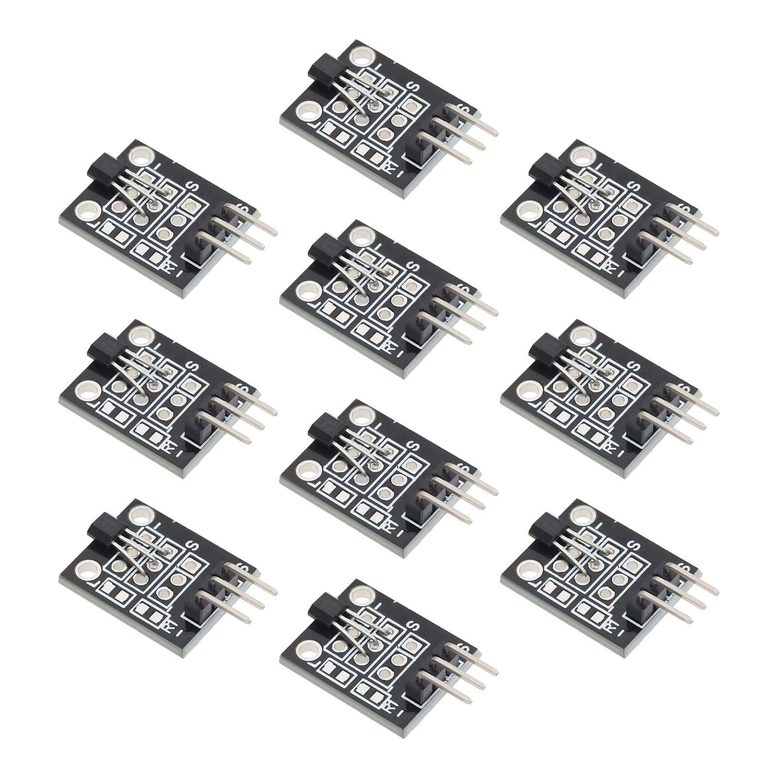 LT Easiyl 10 Stück Hall-Effekt-Magnetsensormodul KY-035 3,3 V-5 V Digitales Spannungssignal Analogmodul Kompatibel mit A-rduino PIC AVR Smart Car von LT Easiyl