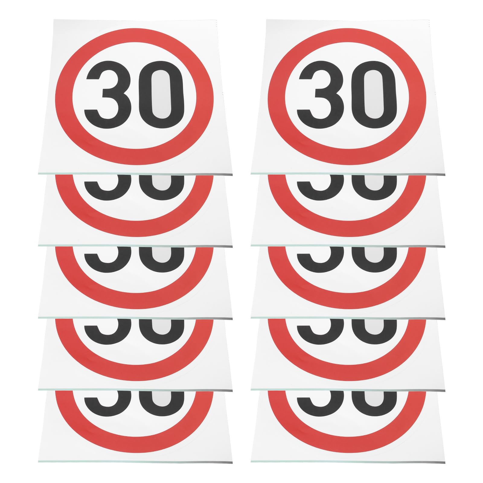 LT Easiyl 10x Geschwindigkeitsbegrenzungsschild 30 MPH Fahrzeuggeschwindigkeitsbegrenzungsschild Geschwindigkeitsaufkleber wasserdichte Geschwindigkeitsbegrenzung Selbstklebende Aufkleber 150 Mm von LT Easiyl