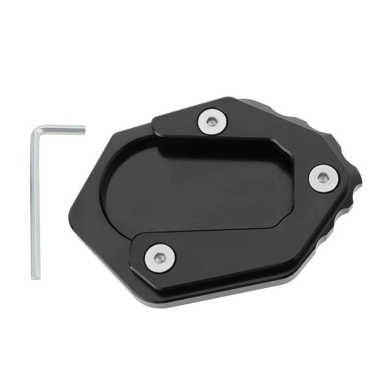 LT Easiyl Motorrad Kickstand Pad Fuß Seitenständer Vergrößern Erweiterung Pad Kompatibel mit BMW F750GS F850GS 2018-2022 Kompatibel mit BMW Adventure 2019-2022 Schwarz von LT Easiyl