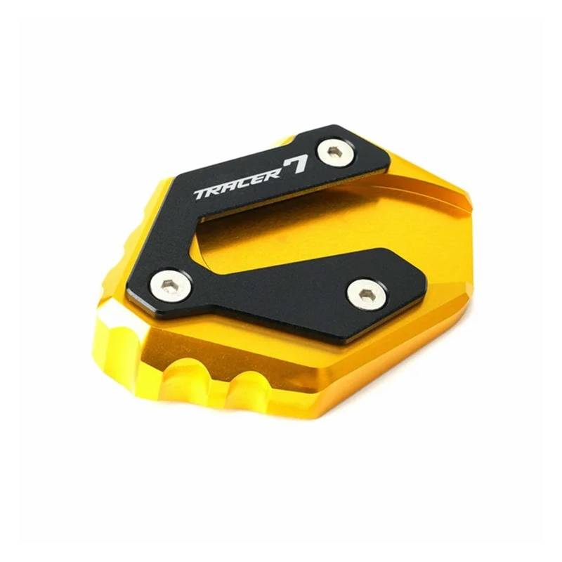 LTADX Kompatibel mit TRACER 9 9GT 2021 2022 TRACER 7 7GT GT 2021 TRACER7 TRACER9 Motorrad CNC Kickstand Stand Plate Foot Enlarger Pad (Tracer 7 Gold) von LTADX