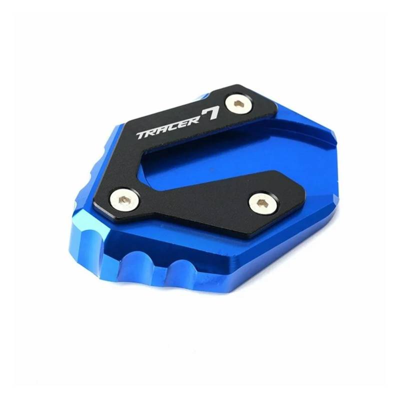 LTADX Kompatibel mit TRACER 9 9GT 2021 2022 TRACER 7 7GT GT 2021 TRACER7 TRACER9 Motorrad CNC Kickstand Stand Plate Foot Enlarger Pad (Tracer 7 blau) von LTADX