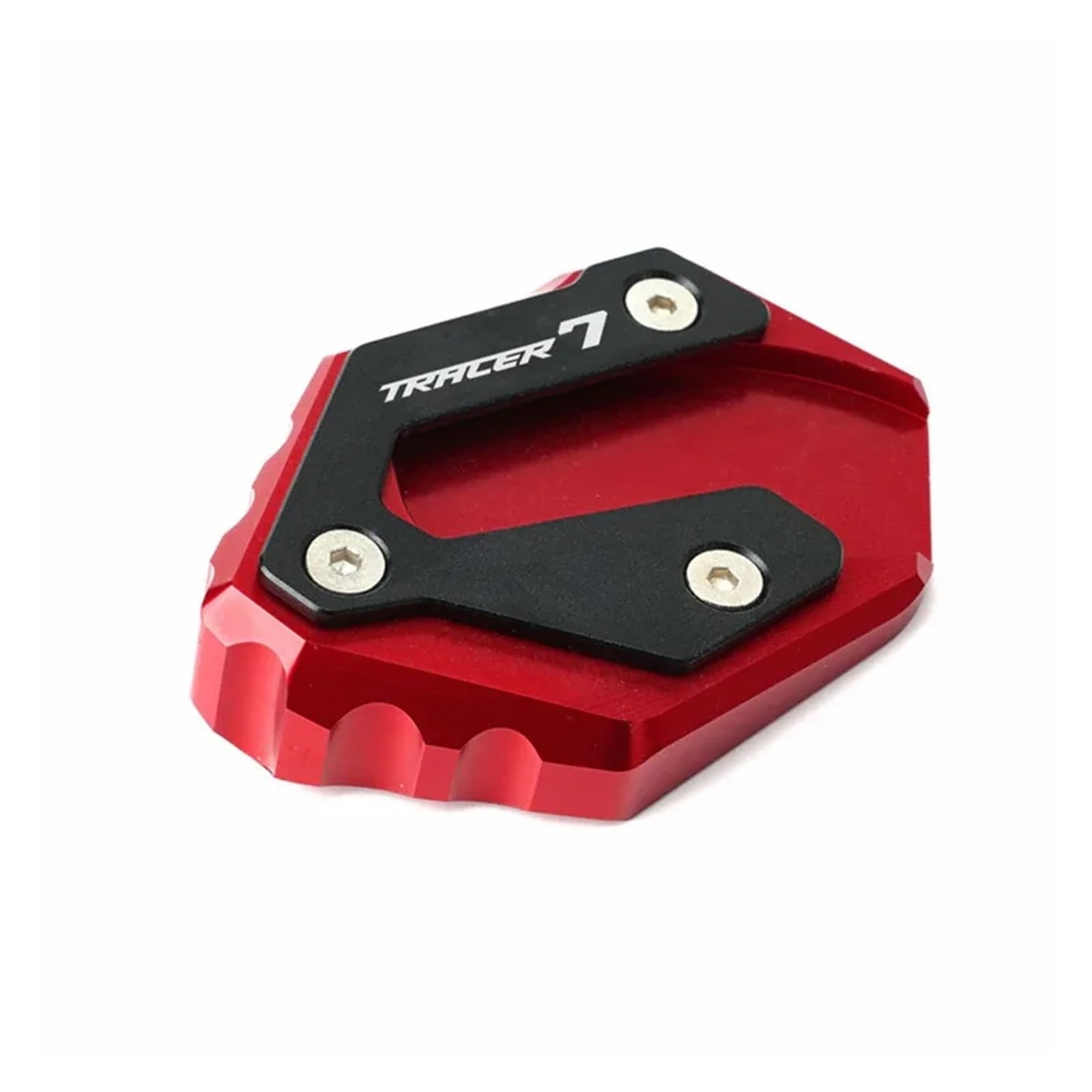 LTADX Kompatibel mit TRACER 9 9GT 2021 2022 TRACER 7 7GT GT 2021 TRACER7 TRACER9 Motorrad CNC Kickstand Stand Plate Foot Enlarger Pad (Tracer 7 rot) von LTADX