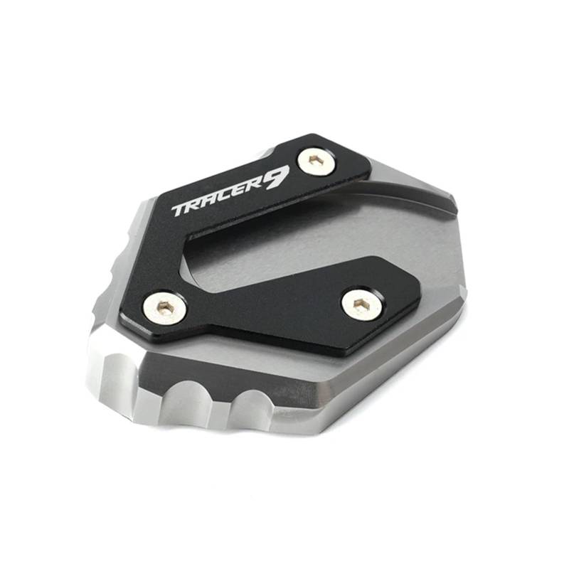 LTADX Kompatibel mit TRACER 9 9GT 2021 2022 TRACER 7 7GT GT 2021 TRACER7 TRACER9 Motorrad CNC Kickstand Stand Plate Foot Enlarger Pad (Tracer 9 grau) von LTADX