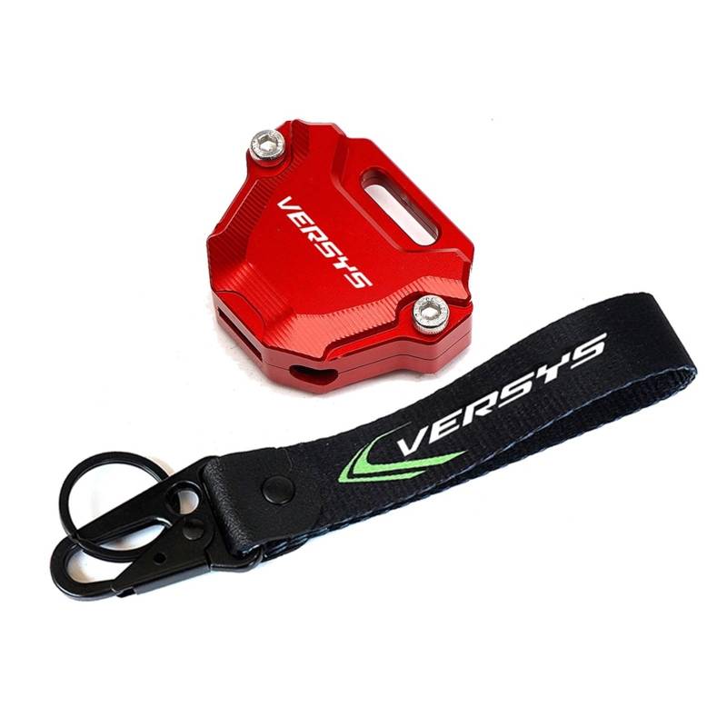LTADX Kompatibel mit VERSYS 1000 650 Cc Versys650 Cc VERSYS1000 2012-2023 Motorrad-Schlüsselanhänger (ohne Chip), Schlüsseletui, Schlüsselschale(1 Set-red) von LTADX