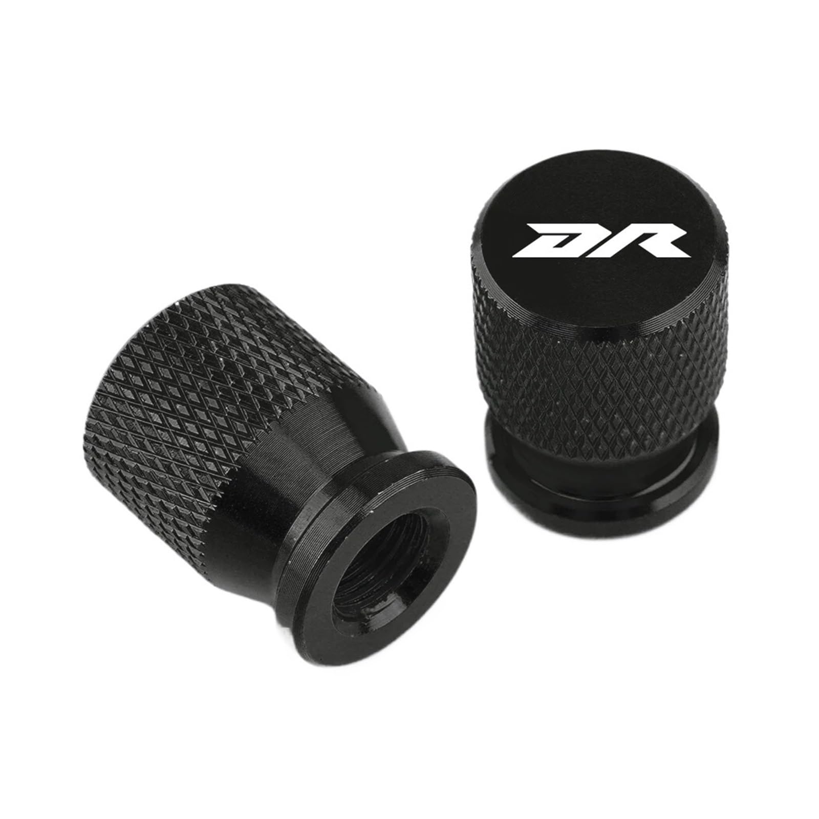 LTADX Motorrad CNC Aluminium Reifenventil Luftanschluss Vorbau Abdeckkappe Kompatibel mit DR 650 350 250 125 600 800 DR-Z 400 DR650 DR350 DR600 DR800(Black) von LTADX