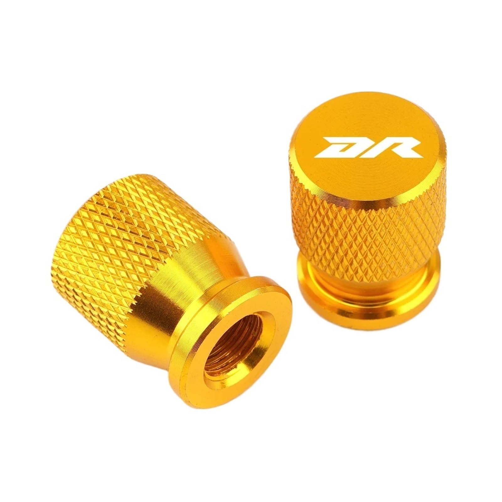 LTADX Motorrad CNC Aluminium Reifenventil Luftanschluss Vorbau Abdeckkappe Kompatibel mit DR 650 350 250 125 600 800 DR-Z 400 DR650 DR350 DR600 DR800(Gold) von LTADX