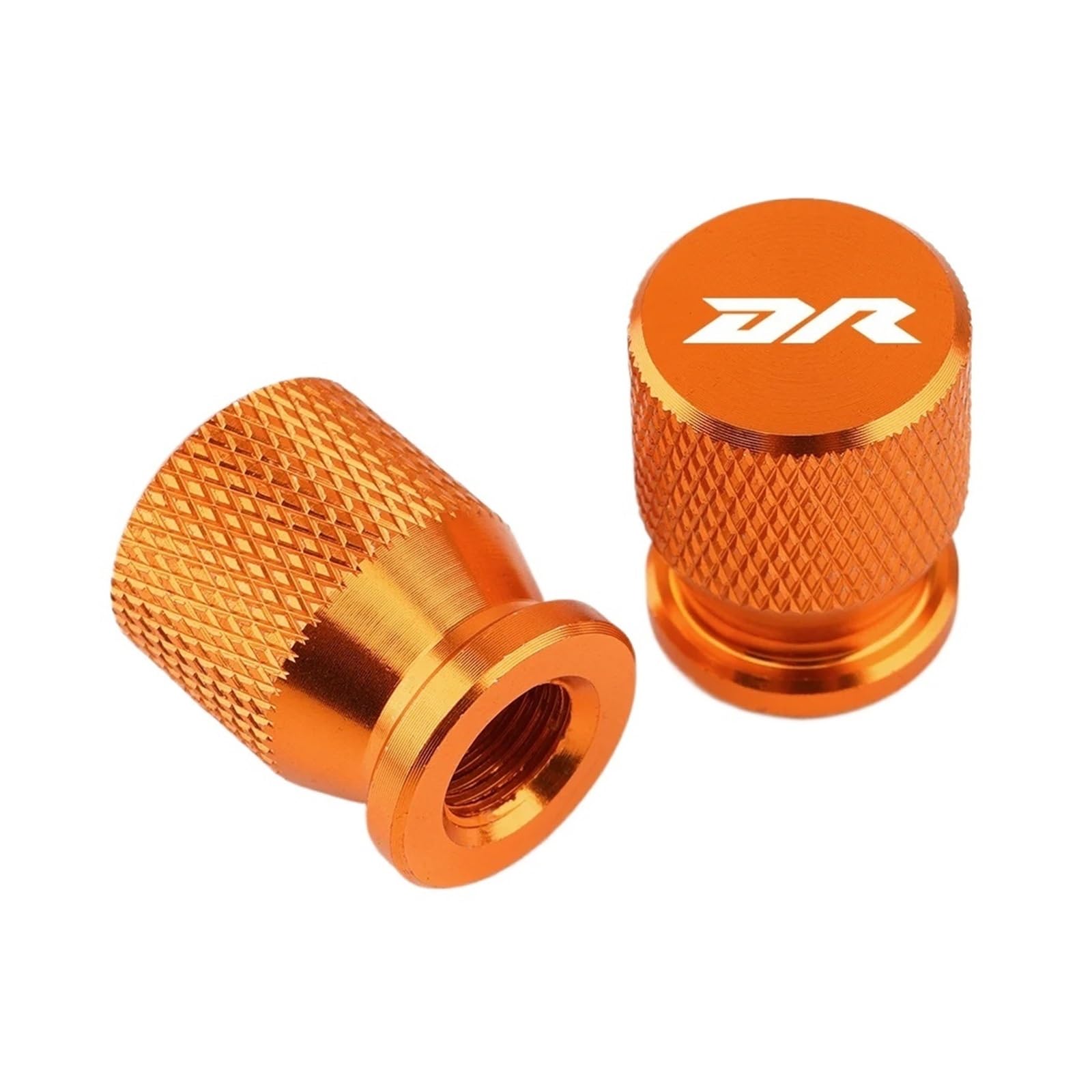 LTADX Motorrad CNC Aluminium Reifenventil Luftanschluss Vorbau Abdeckkappe Kompatibel mit DR 650 350 250 125 600 800 DR-Z 400 DR650 DR350 DR600 DR800(Orange) von LTADX