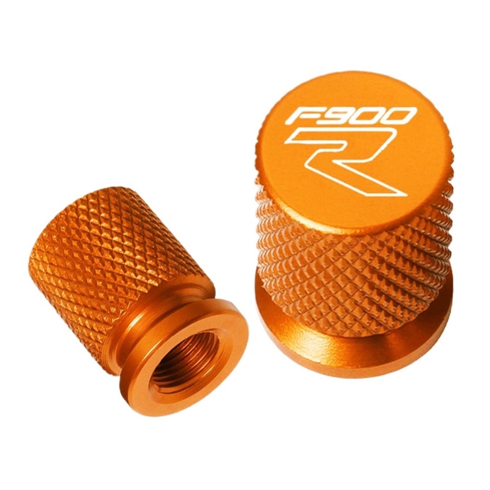 LTADX Motorrad CNC Aluminium Reifenventil Luftanschluss Vorbau Abdeckkappe kompatibel mit F900R 2009–2020(Orange) von LTADX