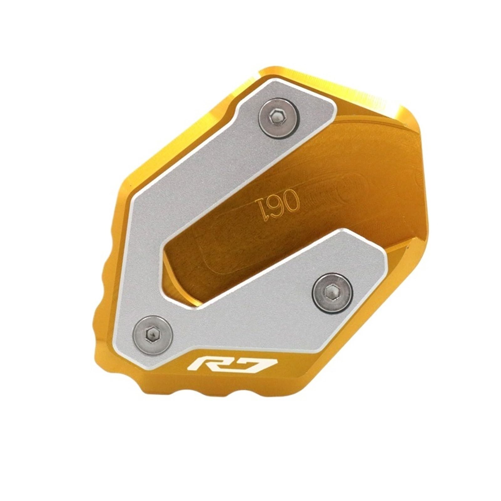 LTADX Motorrad CNC Aluminiumlegierung Halterung Fußseitenhalterung Vergrößertes Pad Kompatibel mit YZF-R7 2021-2022(Gold) von LTADX