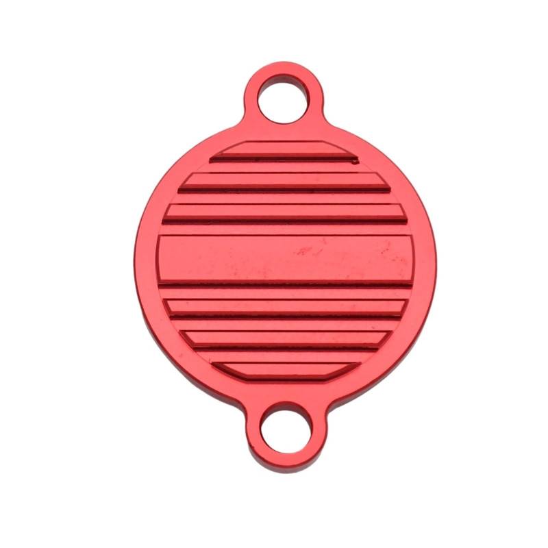 LTADX Motorrad CNC Ölpumpenabdeckung Schutzkappe und Ölfilter Abdeckkappe kompatibel mit 250 350 450 500 530 SXF XCF XCW EXC EXCF 2009–2021(Red Filter Cover) von LTADX