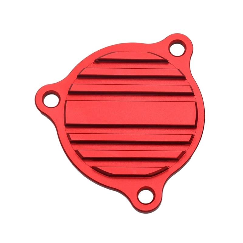 LTADX Motorrad CNC Ölpumpenabdeckung Schutzkappe und Ölfilter Abdeckkappe kompatibel mit 250 350 450 500 530 SXF XCF XCW EXC EXCF 2009–2021(Red Pump Cover) von LTADX