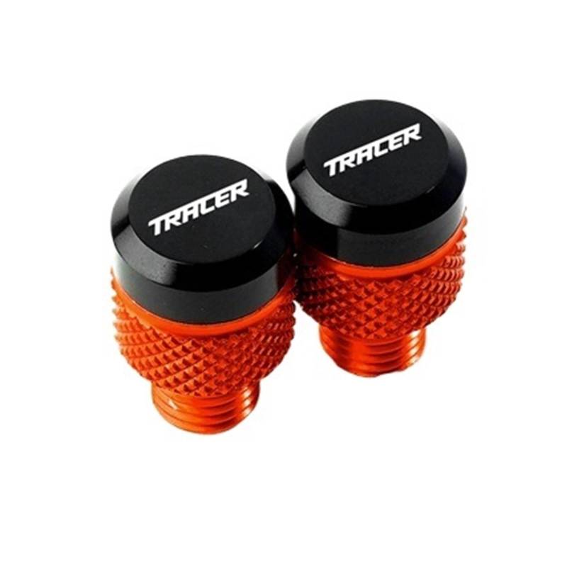 LTADX Motorrad CNC Spiegel Loch Stecker Schraube Bolzen Kappe Kompatibel Mit Tracer 900/GT Tracer 700 /GT Tracer 9/GT Tracer7/GT(Orange) von LTADX